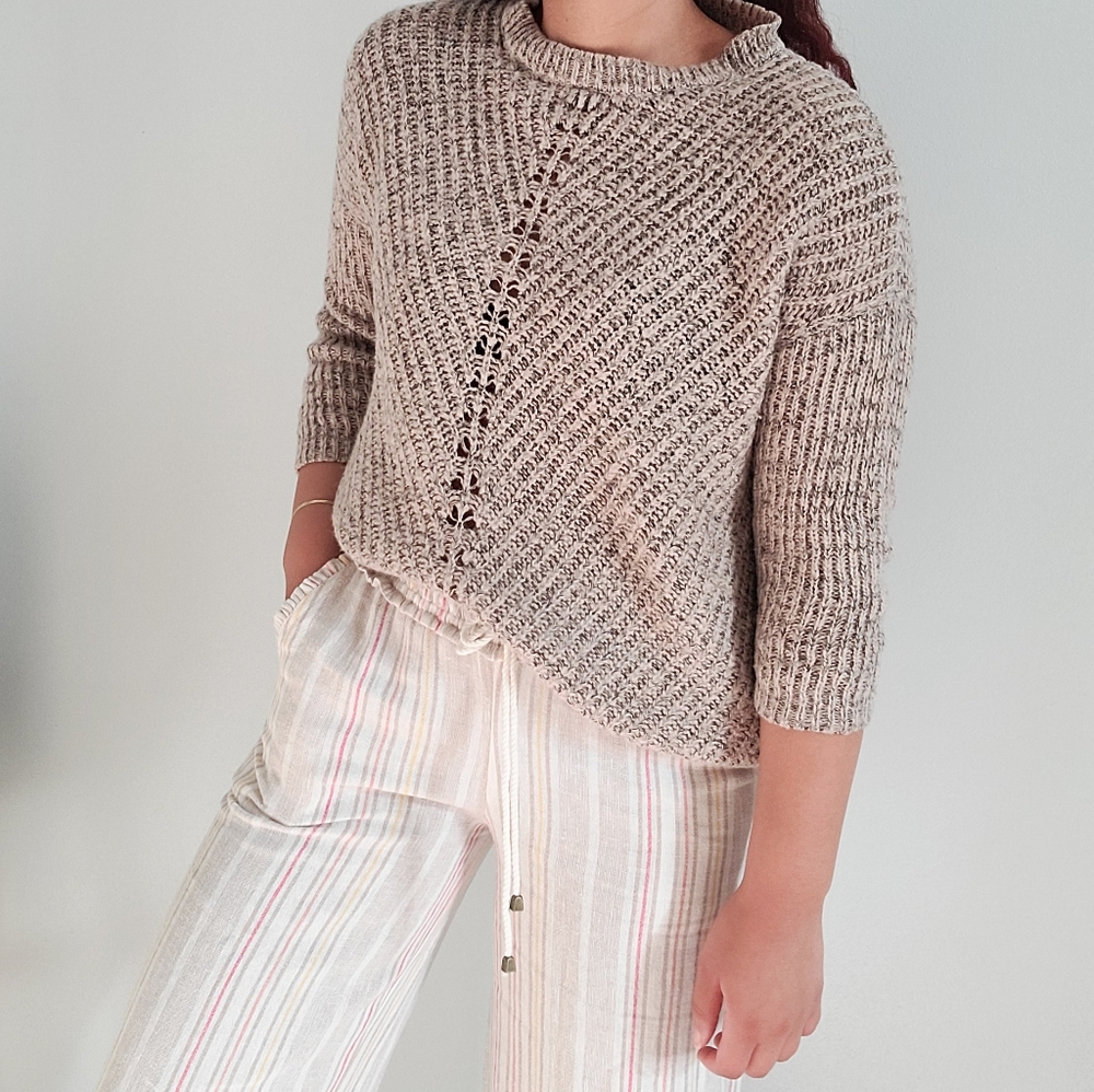 Blush & Beige Knit Sweater